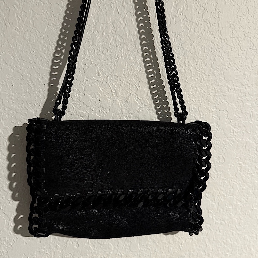 ✨ Stella McCartney Black Shiny Envelope Bag ✨